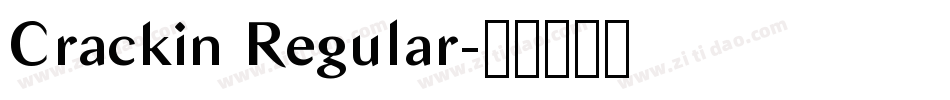 Crackin Regular字体转换